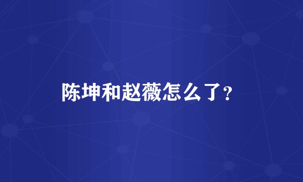 陈坤和赵薇怎么了?