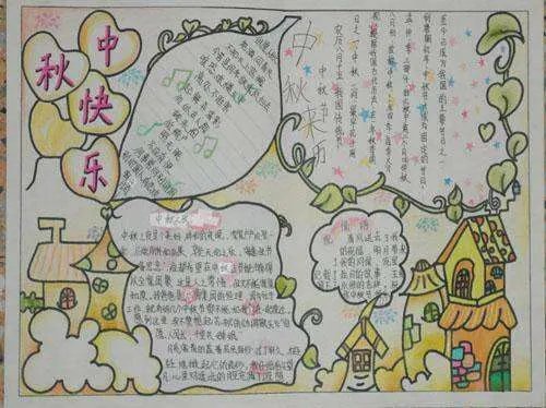 中秋节手抄报一等奖 最美有字