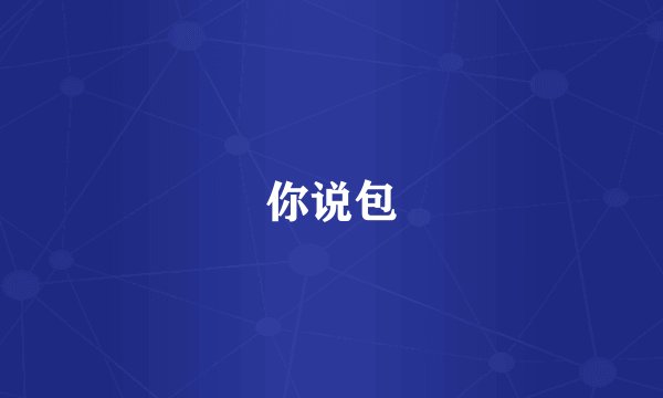 你说包