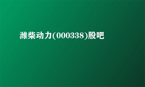 潍柴动力(000338)股吧