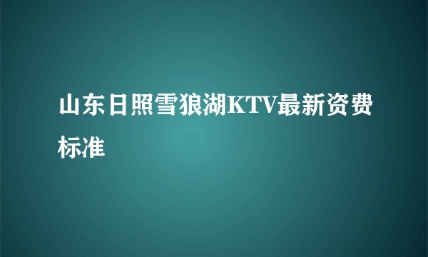 山东日照雪狼湖KTV最新资费标准