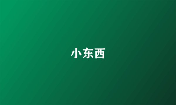 小东西