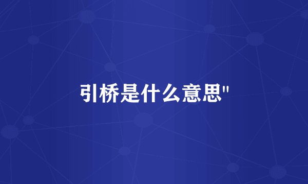 引桥是什么意思