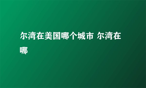 尔湾在美国哪个城市 尔湾在哪