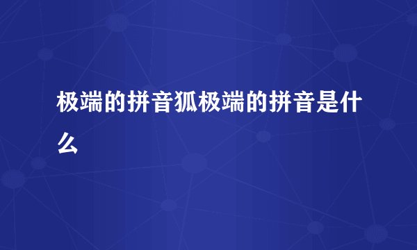 极端的拼音狐极端的拼音是什么