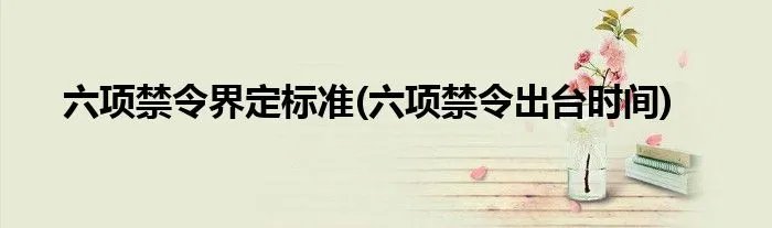 六项禁令界定标准(六项禁令出台时间)