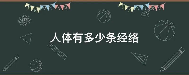 人体有多少条经络