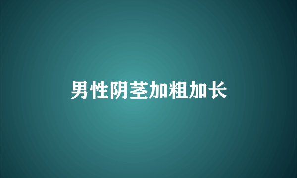 男性阴茎加粗加长