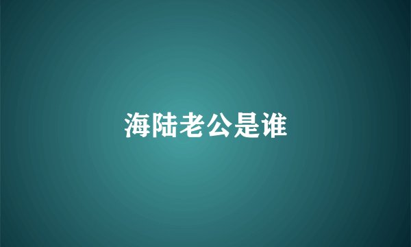 海陆老公是谁