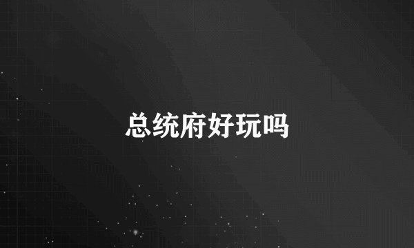 总统府好玩吗