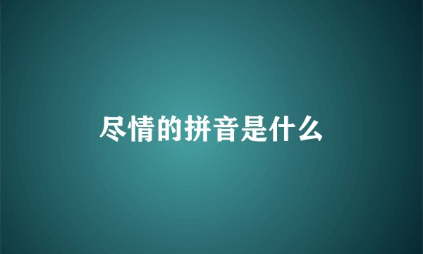 尽情的拼音是什么