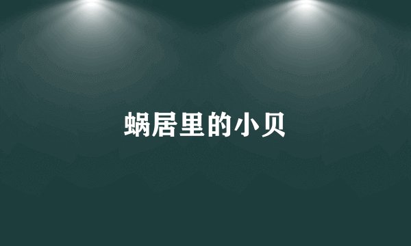 蜗居里的小贝