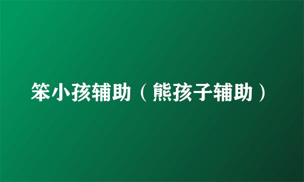 笨小孩辅助(熊孩子辅助)
