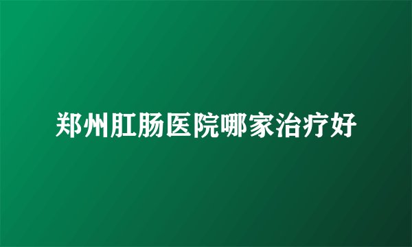郑州肛肠医院哪家治疗好
