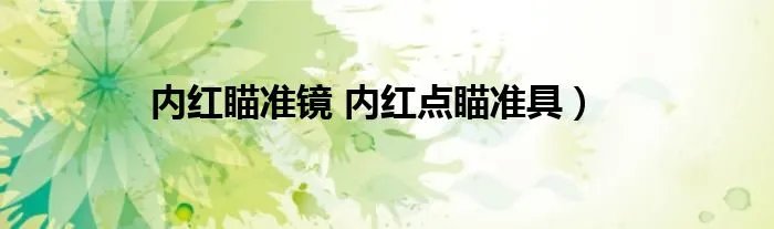 内红瞄准镜 内红点瞄准具）
