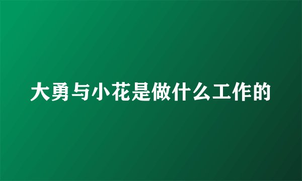 大勇与小花是做什么工作的