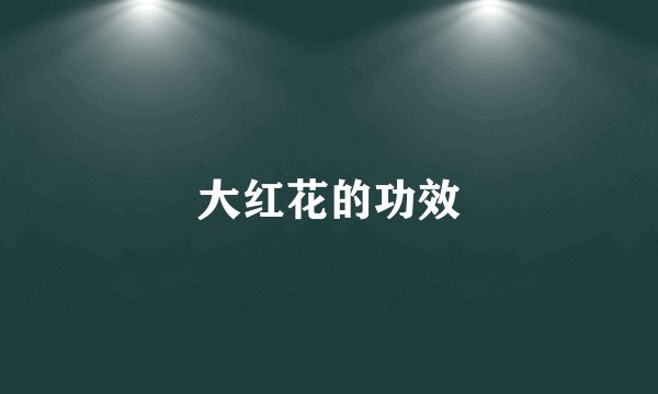大红花的功效