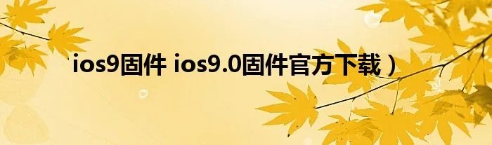 ios9固件 ios9.0固件官方下载）