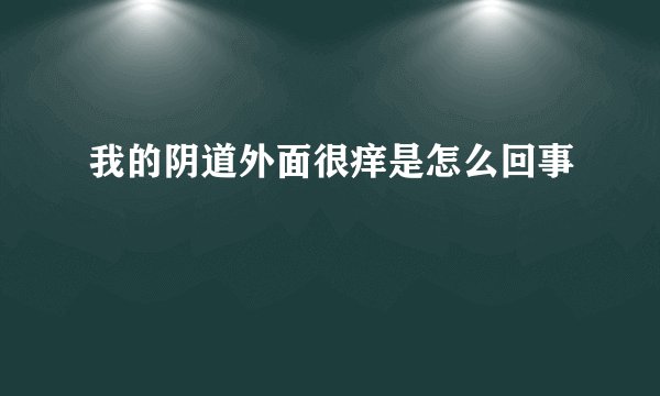 我的阴道外面很痒是怎么回事