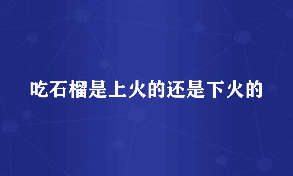 吃石榴是上火的还是下火的