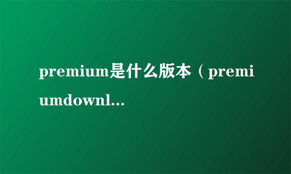 premium是什么版本（premiumdownload什么意思）