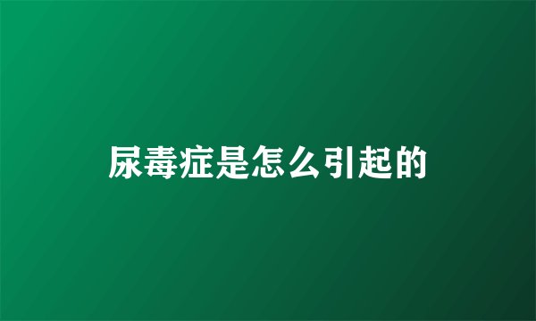 尿毒症是怎么引起的