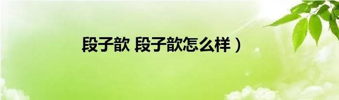 段子歆 段子歆怎么样）