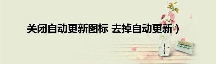 关闭自动更新图标 去掉自动更新）