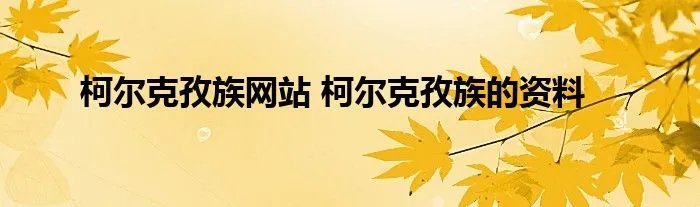 柯尔克孜族网站 柯尔克孜族的资料