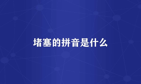 堵塞的拼音是什么