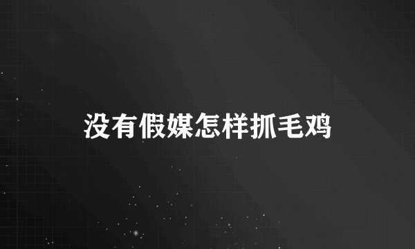 没有假媒怎样抓毛鸡