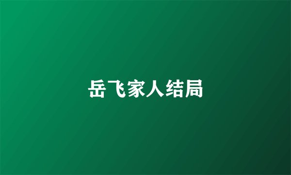 岳飞家人结局