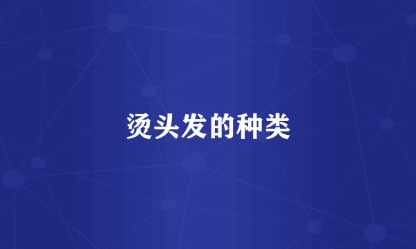 烫头发的种类