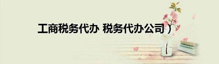 工商税务代办 税务代办公司）