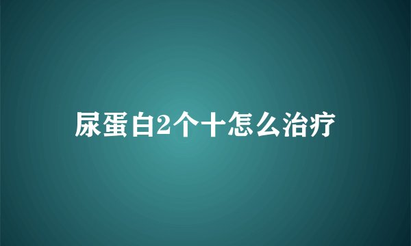 尿蛋白2个十怎么治疗