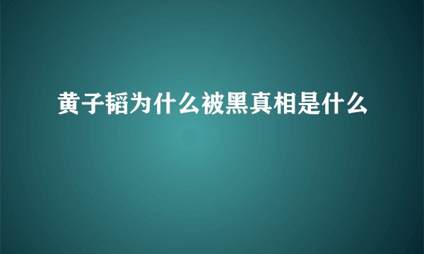 黄子韬为什么被黑真相是什么