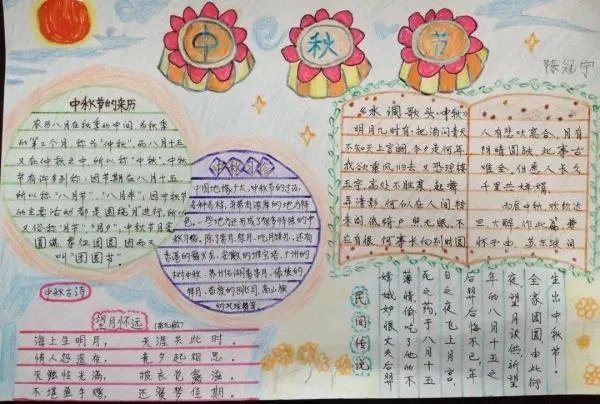中秋节手抄报内容简写