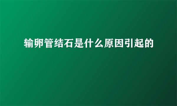 输卵管结石是什么原因引起的