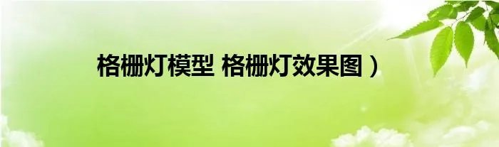 格栅灯模型 格栅灯效果图）