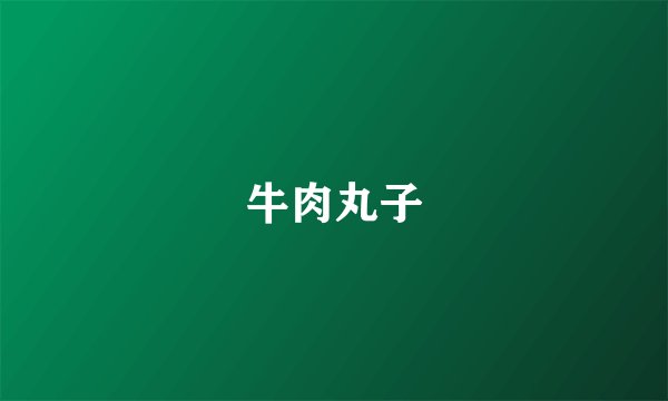 牛肉丸子