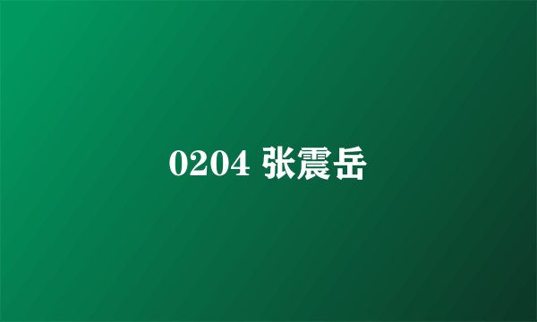 0204 张震岳