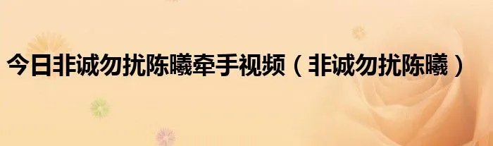 今日非诚勿扰陈曦牵手视频（非诚勿扰陈曦）