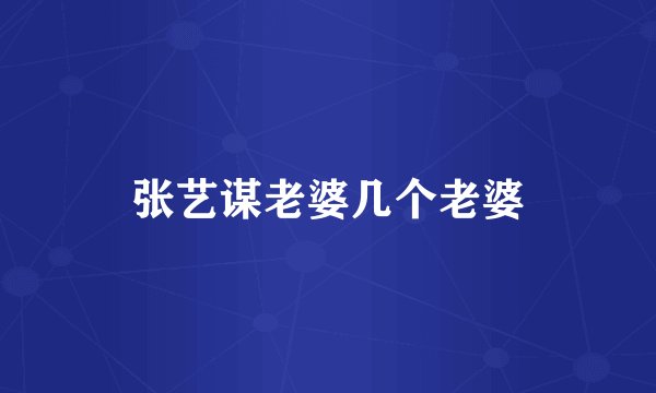 张艺谋老婆几个老婆