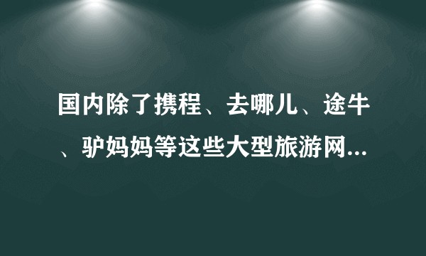 国内除了携程、去哪儿、途牛、驴妈妈等这些大型旅游网站之外，还有什么好的旅游网站吗？