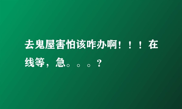去鬼屋害怕该咋办啊！！！在线等，急。。。？