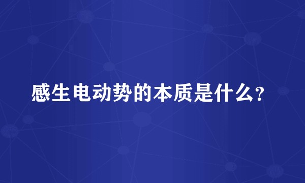 感生电动势的本质是什么？