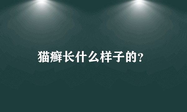 猫癣长什么样子的？