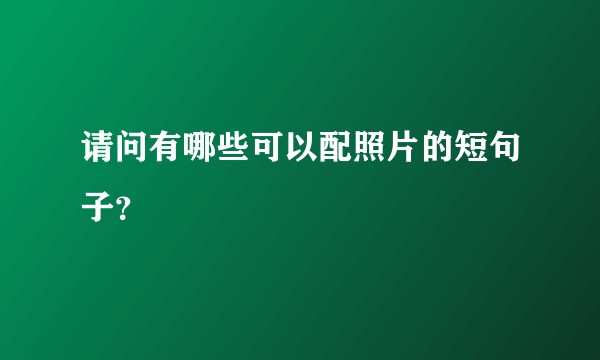 请问有哪些可以配照片的短句子？
