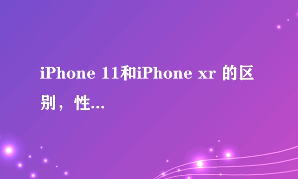 iPhone 11和iPhone xr 的区别，性价比哪个更好？