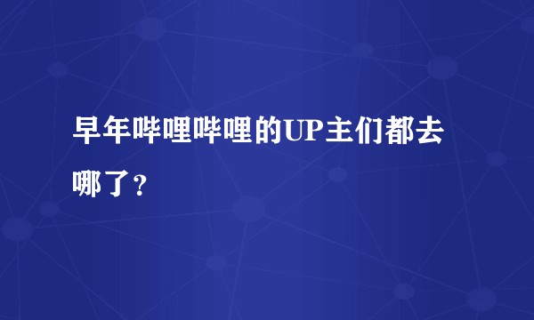 早年哔哩哔哩的UP主们都去哪了？